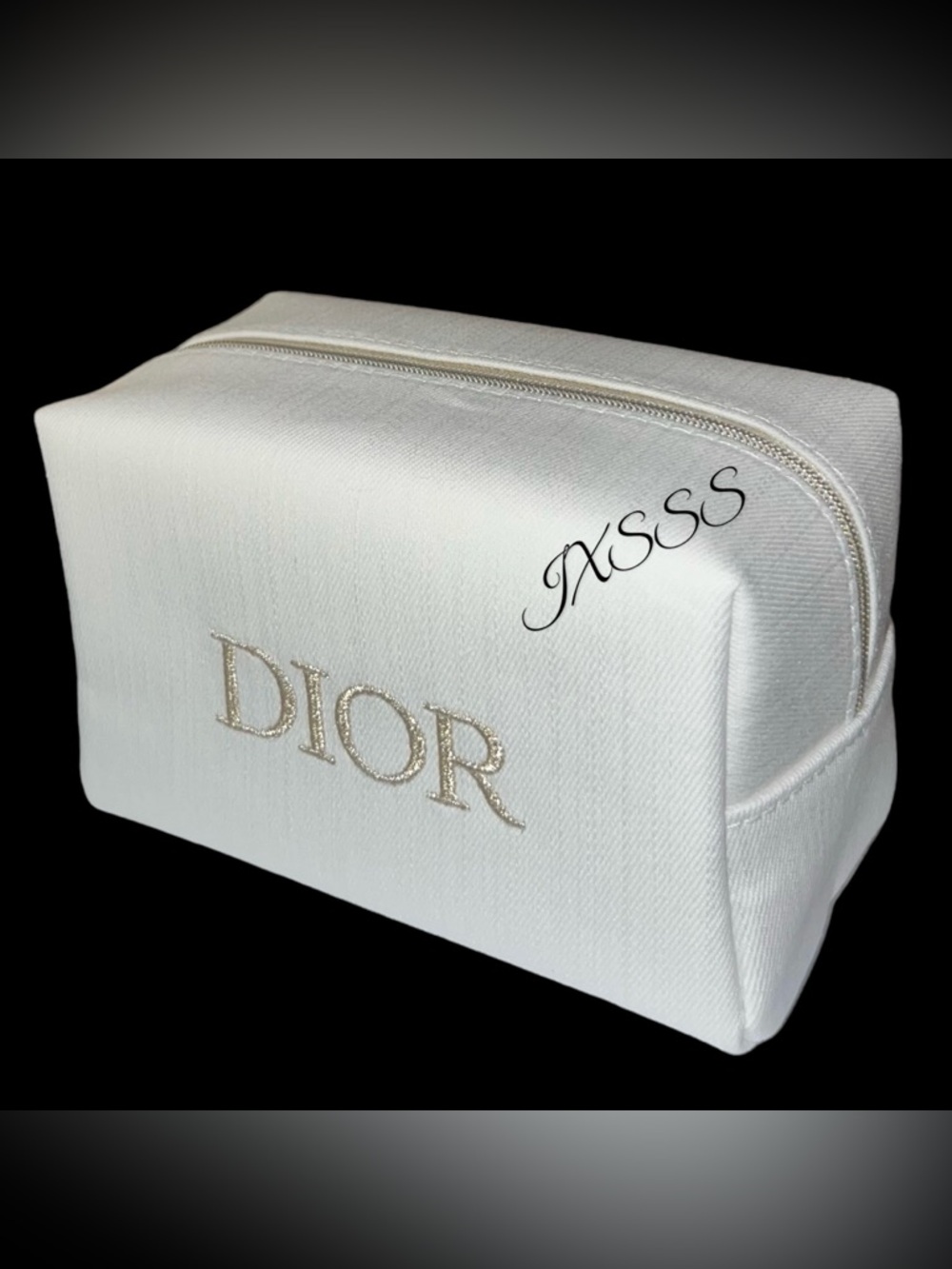 White-Gold Dior Beauty *VIP EXLUSIVE* Cosmetic-Makeup Bag